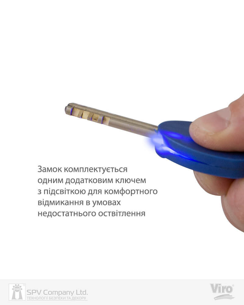 Замок VIRO MOTO BLINDATO EXTREME STAINLESS STEEL